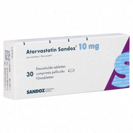Atorvastatin - comprimés et boîte