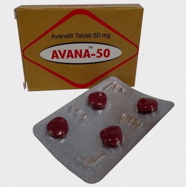 Acheter Avanafil - Illustration d’un comprimé et d’un coffret Avana