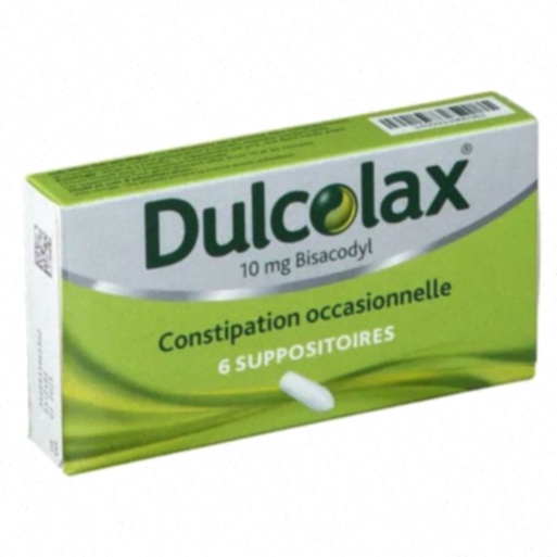 Acheter Dulcolax pas cher en ligne – illustration d’un tube de Dulcolax et d’un colis en livraison