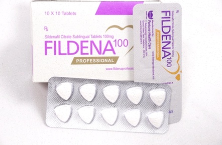 Acheter Fildena générique – Illustration de comprimés bleus