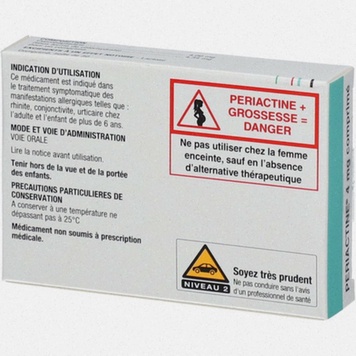 Achat Periactin en ligne - Illustration d’une boîte de comprimés