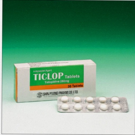 Achat Ticlopidine - Schéma des plaquettes sanguines et gélule