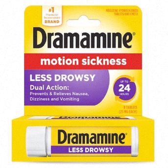 Boîte de Dramamine et sachets