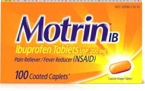 Acheter Motrin - comprimés d'ibuprofène et emballage